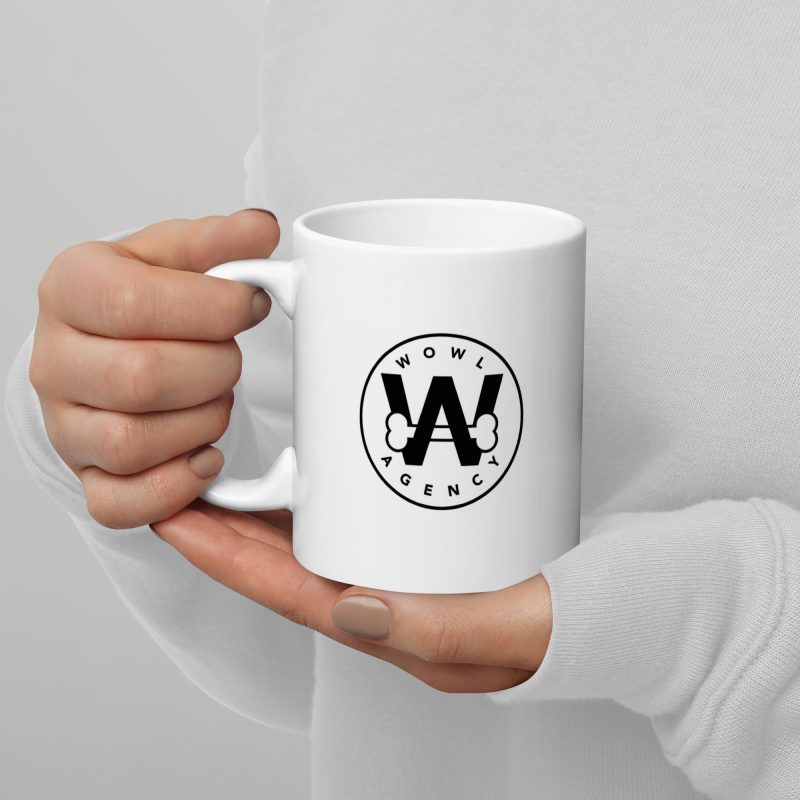 WoWL Agency Logo - White glossy mug - Image 2
