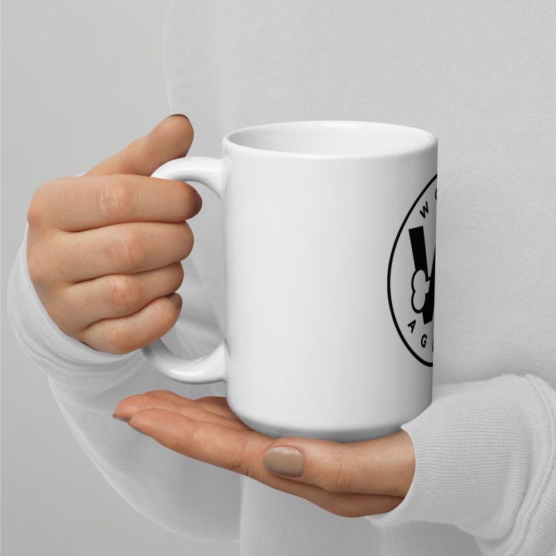 WoWL Agency Logo - White glossy mug - Image 4