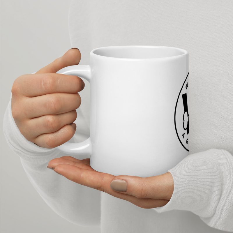 WoWL Agency Logo - White glossy mug - Image 6
